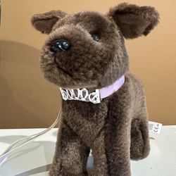 American Girl Doll Chocolate Lab, Collar, & Leash