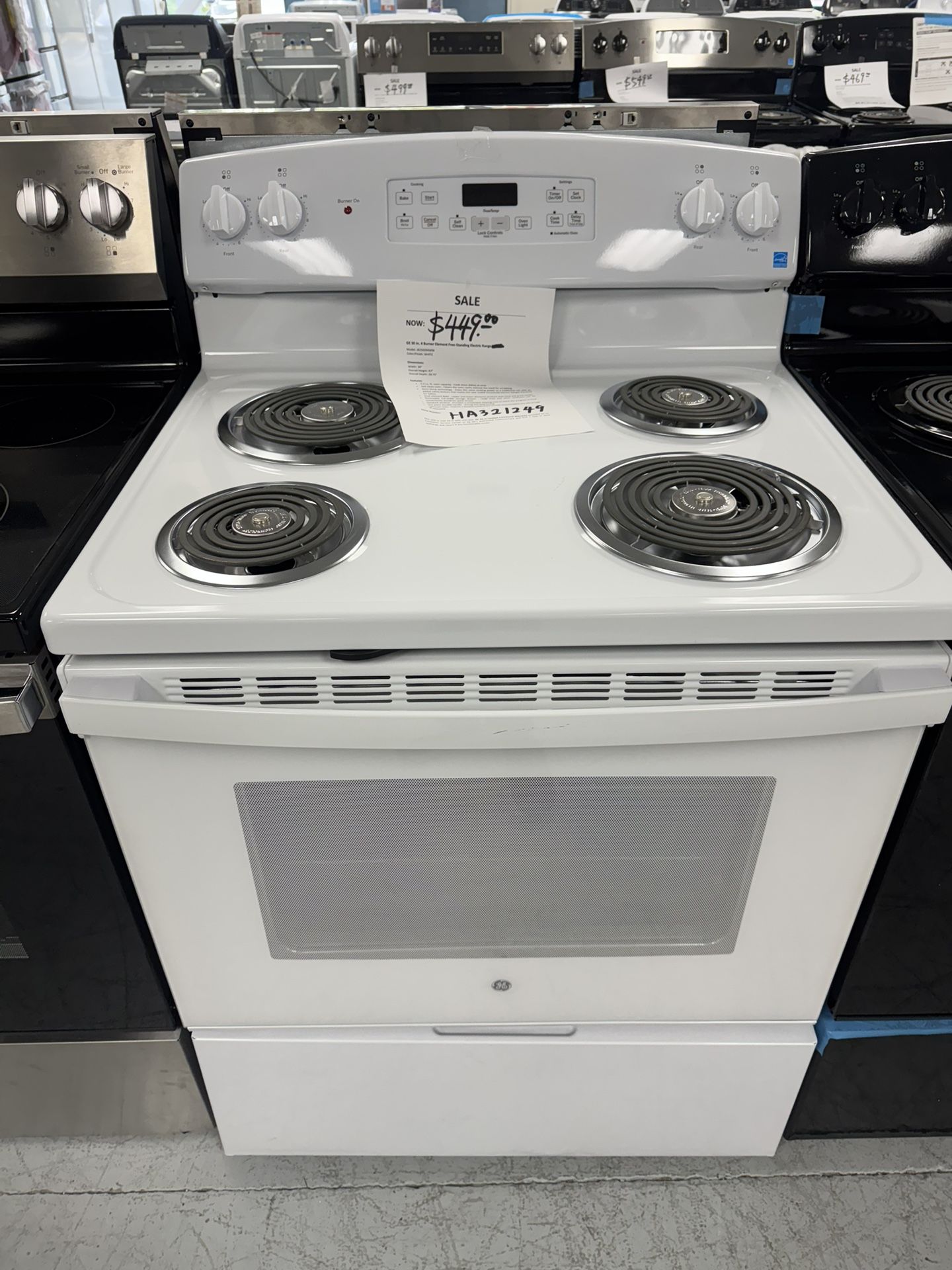 White Coil Range With Self Clean