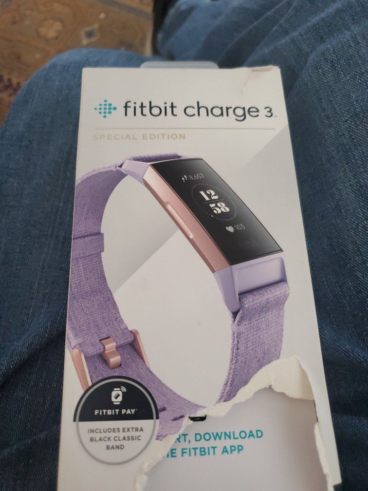 Fitbit Charge 3. New. 4 Bands. Smart Watch