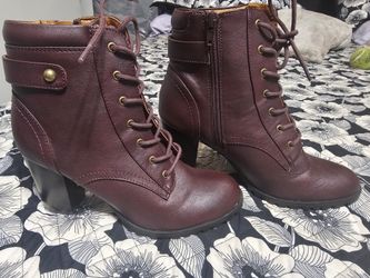 Burgundy Booties