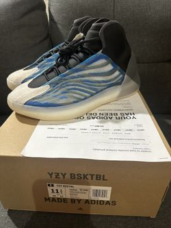 Adidas Yeezy QNTM BSKTBL Frozen Blue DS New With Box & Receipt