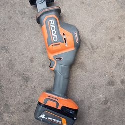 Ridgid Hackzall Saw With Battery 4ah No Charger.