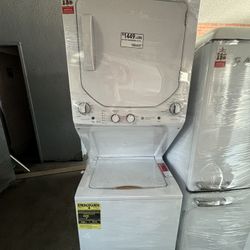 🔵New Open Box GE Stackable Electric 220 Volt Washer And Dryer👕
