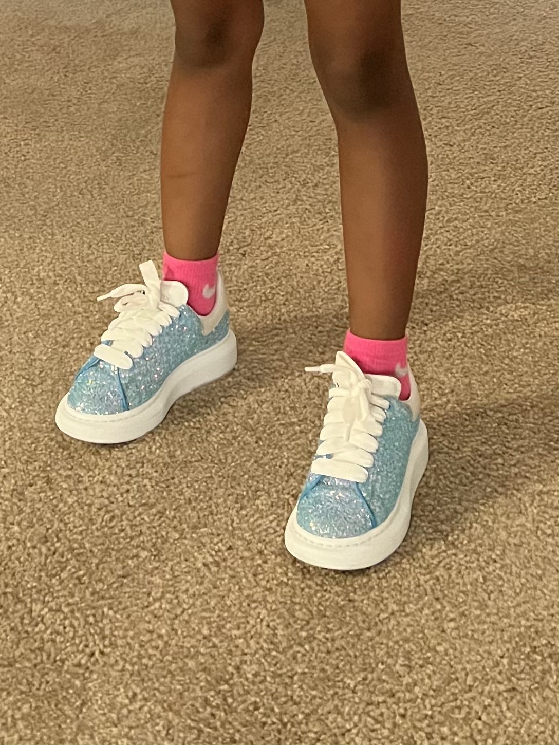 Blue Sparkly Authentic Alexander McQueens Size 12