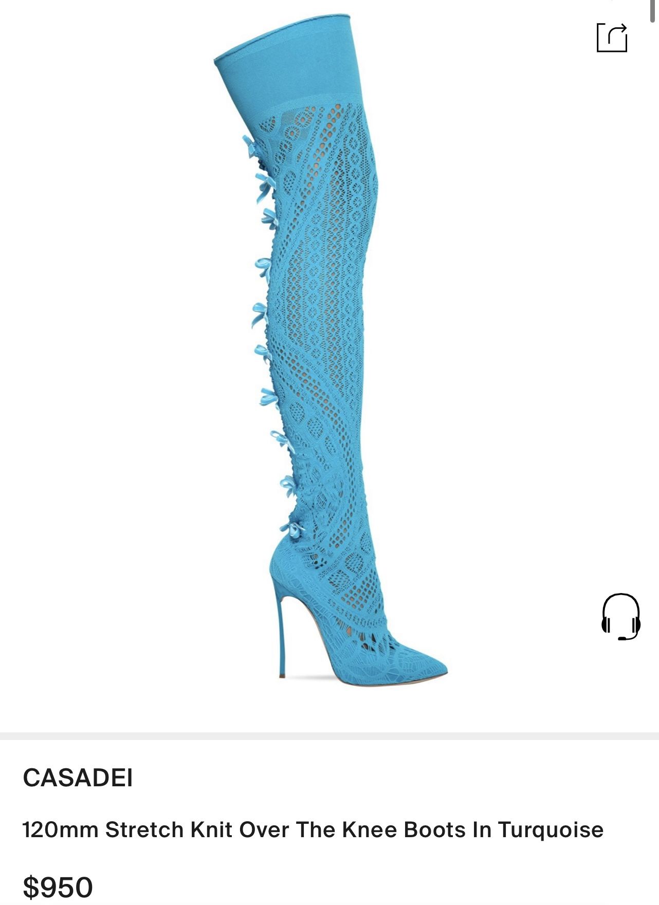 Casadei crochet Thigh High Boots 