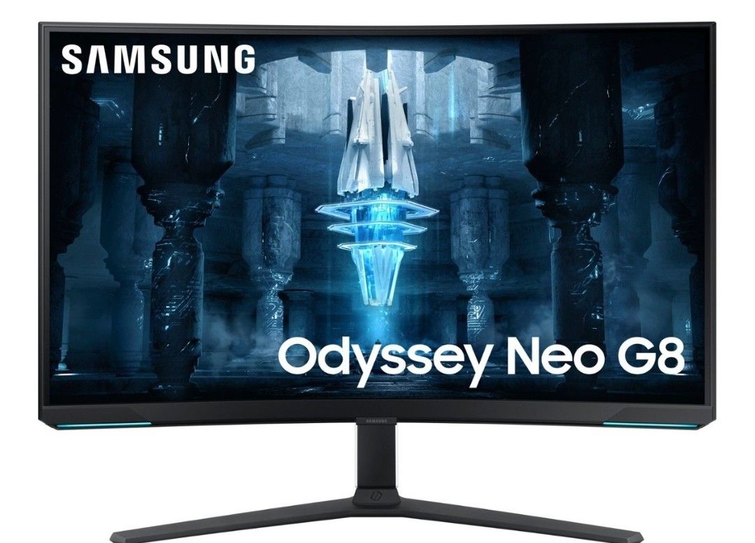 Samsung - Odyssey Neo G8 32" Curved 4K UHD FreeSync Premium Pro & G-Sync Compatible 240Hz 1ms Gaming Monitor - Black Model:LS32BG852NNXGO. Bestbuy cer