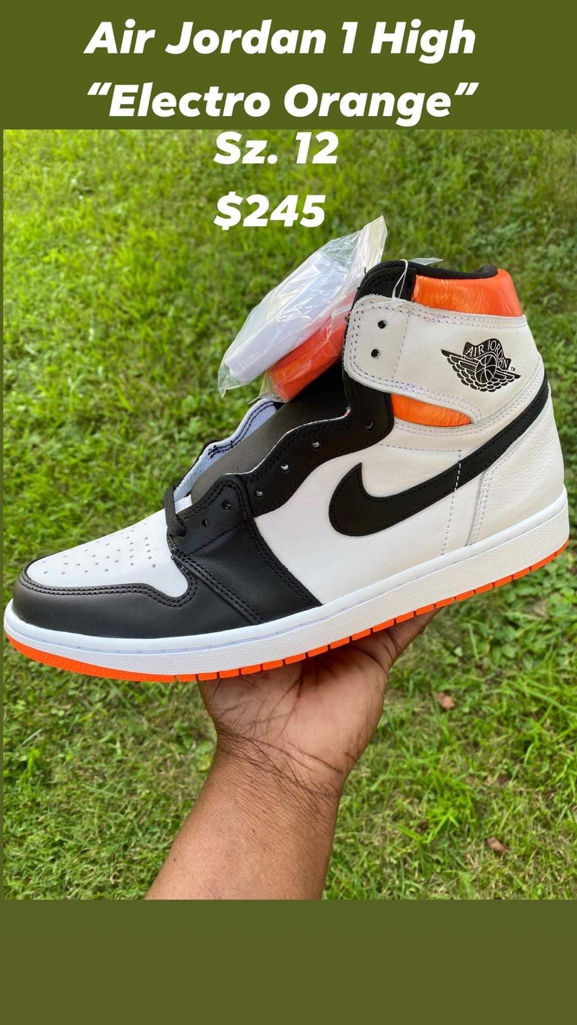 Air Jordan Retro 1 High “Electro Orange” Sz.12