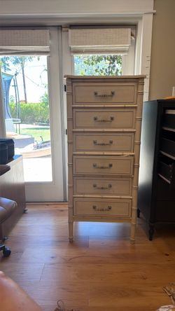faux-bamboo semainier/lingerie tallboy chest