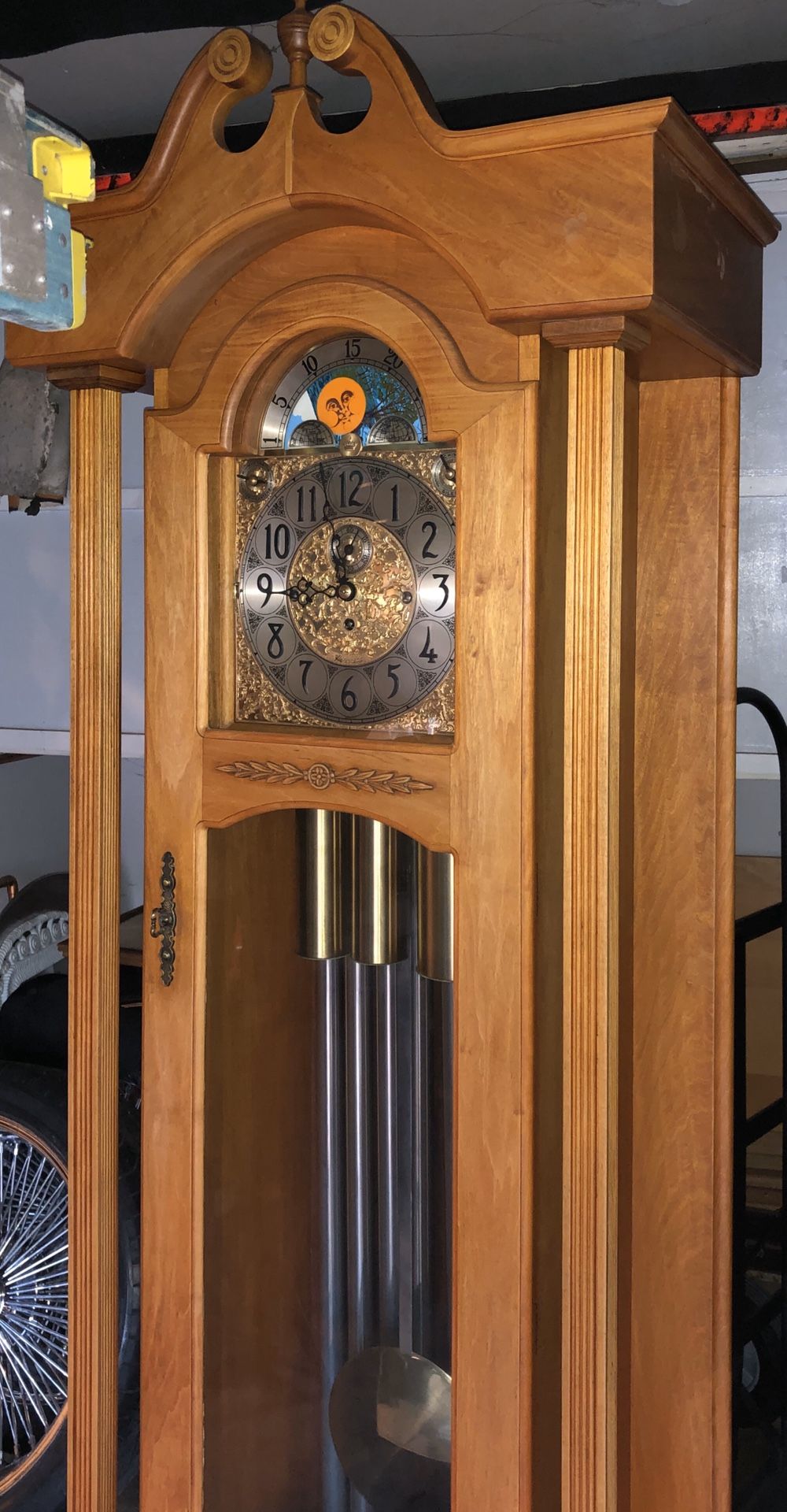 Shabby Chic Vintage Antique Herschede Grandfather Clock