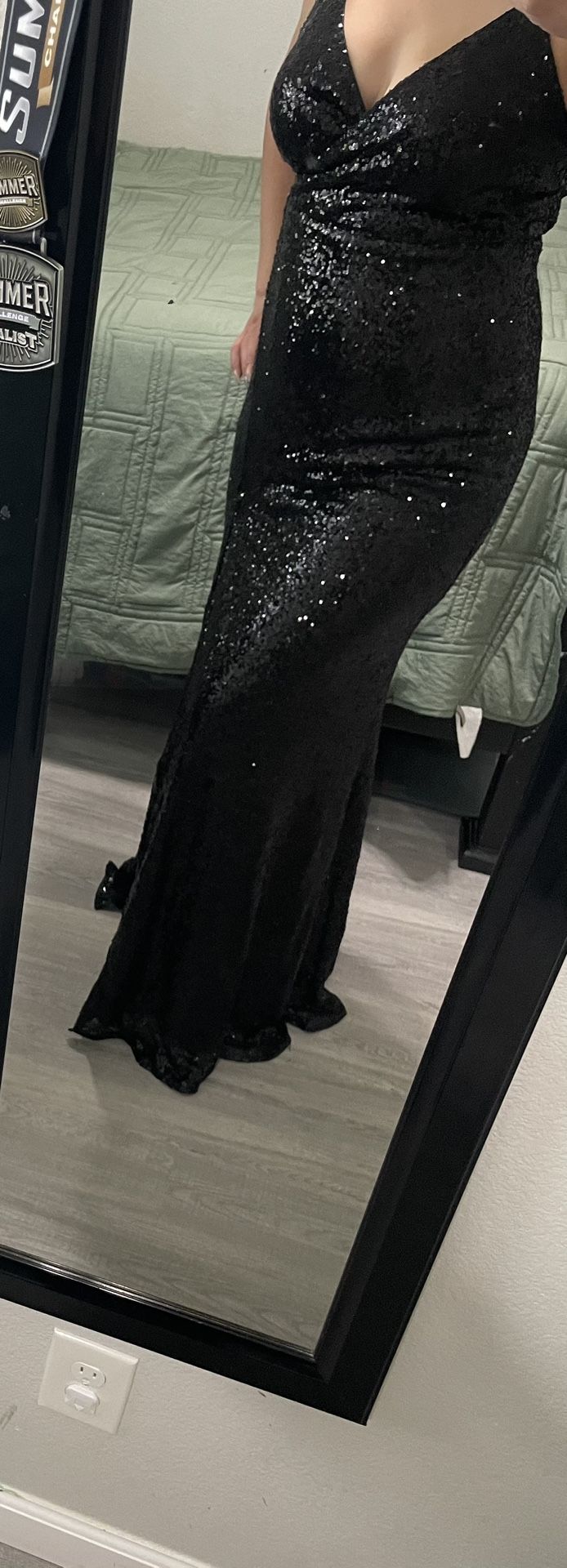 Black Sequins Dress