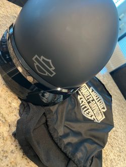 NEW! XL HARLEY DAVIDSON N04 BLUETOOTH 3/4 HELMET - MATTE BLACK with drawstring storage bag !