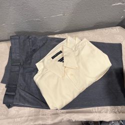 Nautica Dress Shirt and Gray Dress Pants Set
