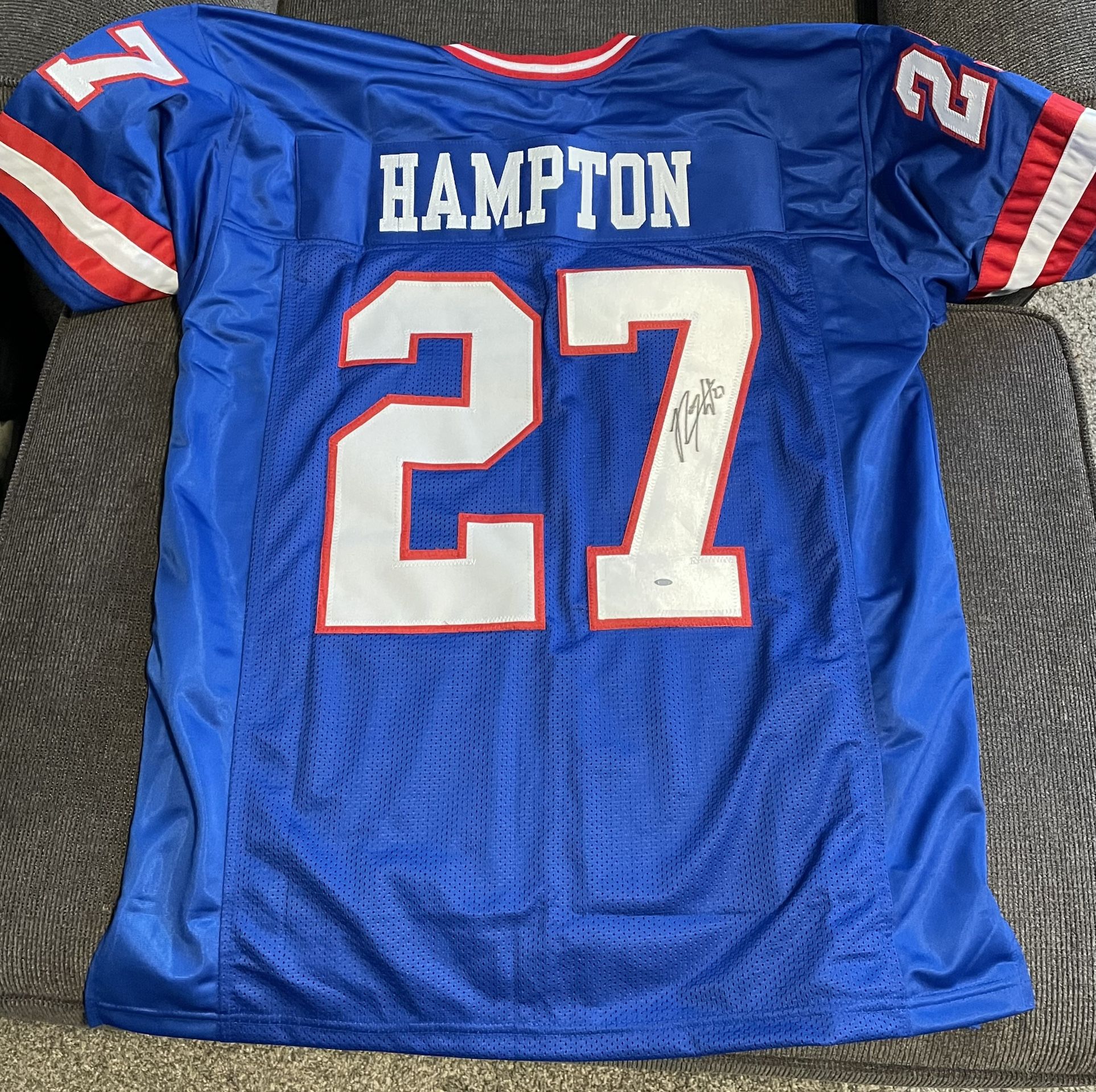 Rodney Hampton #27autographed jersey NFL New York Giants OKAthletics auth
