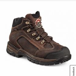 SIZE 9 IRISH SETTER BY RED WING WATERPROOF LEATHER SAFETY TOE BOOTS BRAND NEW 