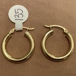 14k Gold Small Hoop Earrings