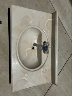37x22 Bathroom Vanity Top w/ Sink & Faucet – Fits 36” Vanity