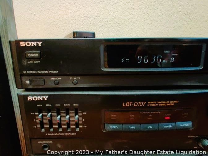 Sony LBTD107 Stereo WITH REMOTE & Sony SSD117 Three Way 70W Stereo