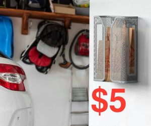 Kitchen Handbag Holder, Silver