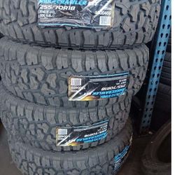 4 New Tires 255/70/18 Black Hawk Tires