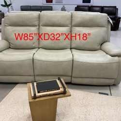 New Dual Power Recline Sofa With Power Headrest