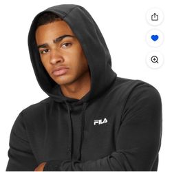 FILA Men’s Performance Hoodie (Black, Large) Hooded Pullover Sweatshirt w/pocket