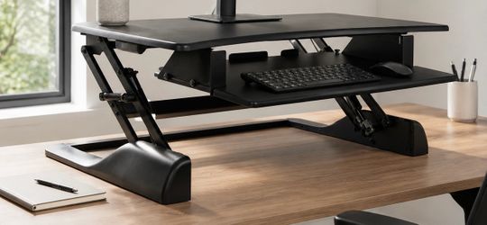 Hal Collective Winston 36” Standing Desk Converter – Black