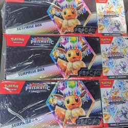 Pokemon Prismatic Evolutions Surprise Box+Booster bundle Sam’s club exclusive✅✅✅