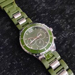Geneva Chronograph Sport-Luxe Green G Watch 50mm (No Batteries)