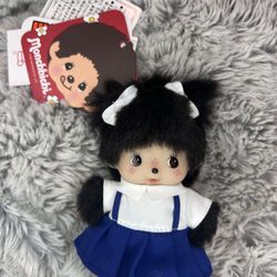 Monchhichi Sekiguchi Bebichhichi Girl Keychain Black 4 inch Dangler Limited