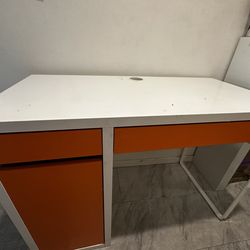 IKEA Micke Desk White/ Orange