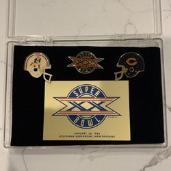 1985 Chicago Bears Super Bowl Pin Set