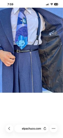 Navy Blue Pinstripe Zoot Suit