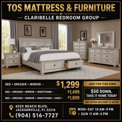 Claribelle Bedroom Group Furniture Set 🚚WE DELIVER🚚