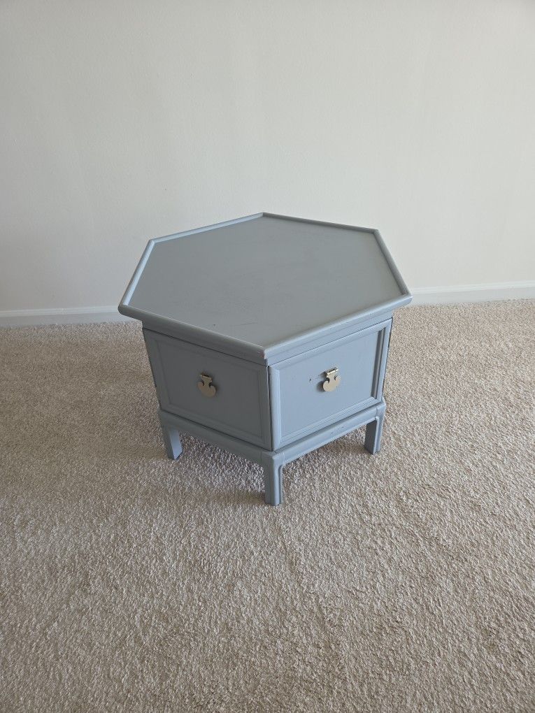 Mid-century Hexagon Coffee/TV Table With Storage