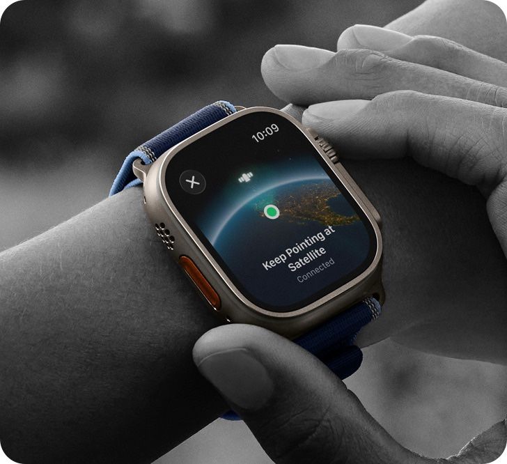 Apple Watch Ultra 3, 49mm Natural Titanium case with Ocean 🌊 Blue Band