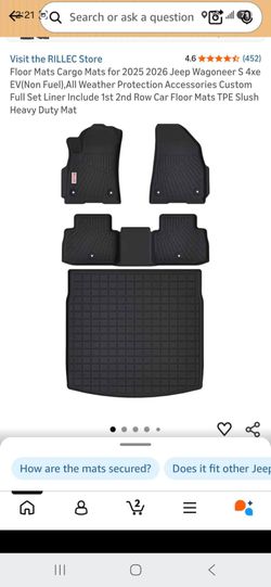 RILLEC Jeep Wagoneer S Floor & Cargo Mat Set