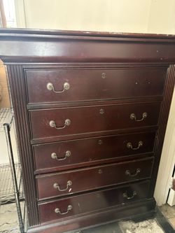 Wood Cabinet 6 Drawer Chest