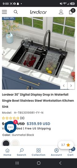 Custom top mount sink