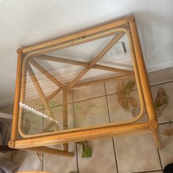 Small Glass End table 