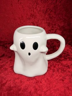 Target Threshold Stoneware White Ghost Halloween Coffee Mug
