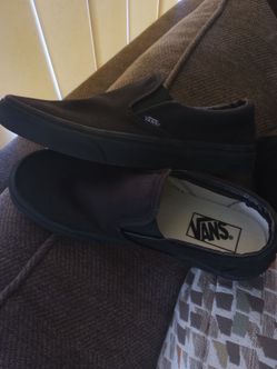 Vans Classic Slip-ons black Monochrome. Size 7.5