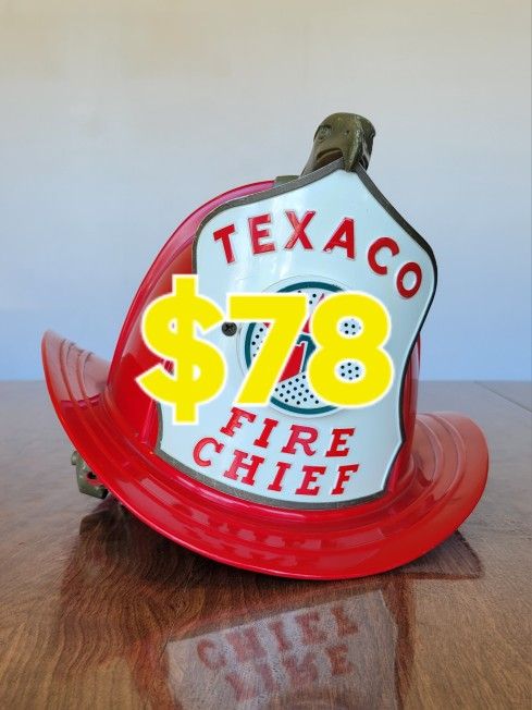 VINTAGE  TEXACO  FIRE  CHIEF  HELMET 