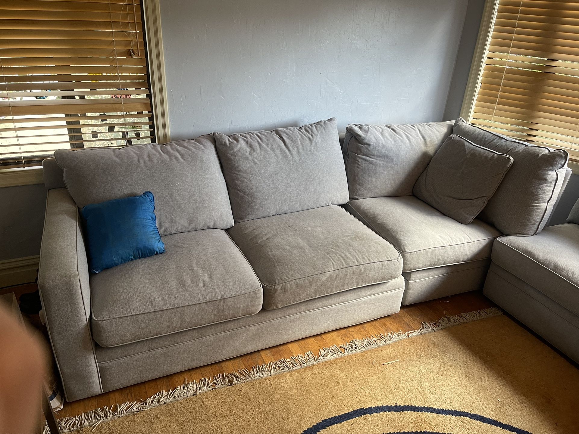 Room And Board Grey L Sectional Couch