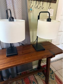 Knox Adjustable Shaded Table Lamp Black - Threshold