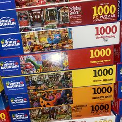 White Mountain Holiday Puzzles - Christmas. Easter, Thanksgiving, Halloween