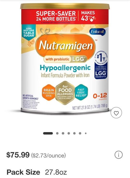 Enfamil Nutramigen Hypoallergenic Baby Formula