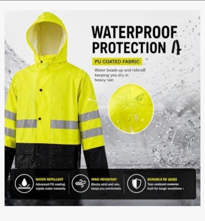Brand: Giemchy
Rain Suit For Men & Women Waterproof Heavy Duty Rain Gear Outdoor All-Sport Work Fishing Jacket Raincoat