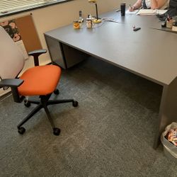 2 Large Desks And Chairs