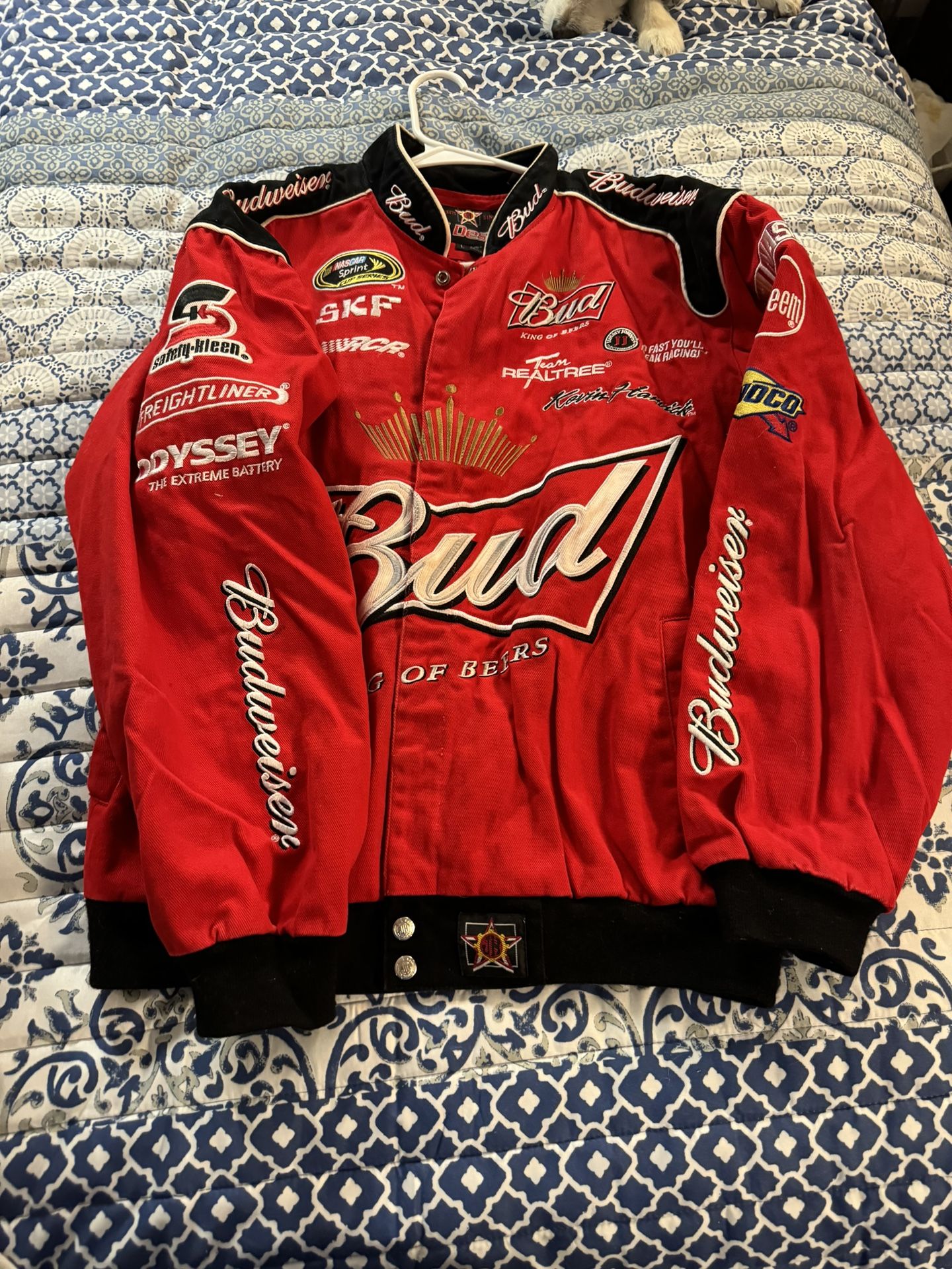 A Vintage Budweiser NASCAR Kevin Harvick Racing Jacket 