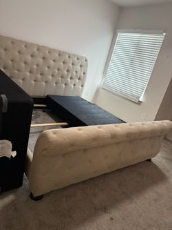 King Size Bed Frame Sleigh $350
